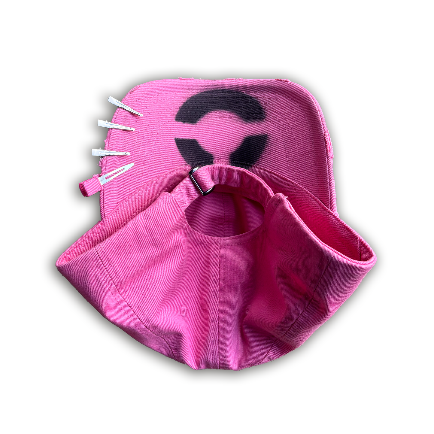 4 STENCIL DISTRESSED CAP - PINK