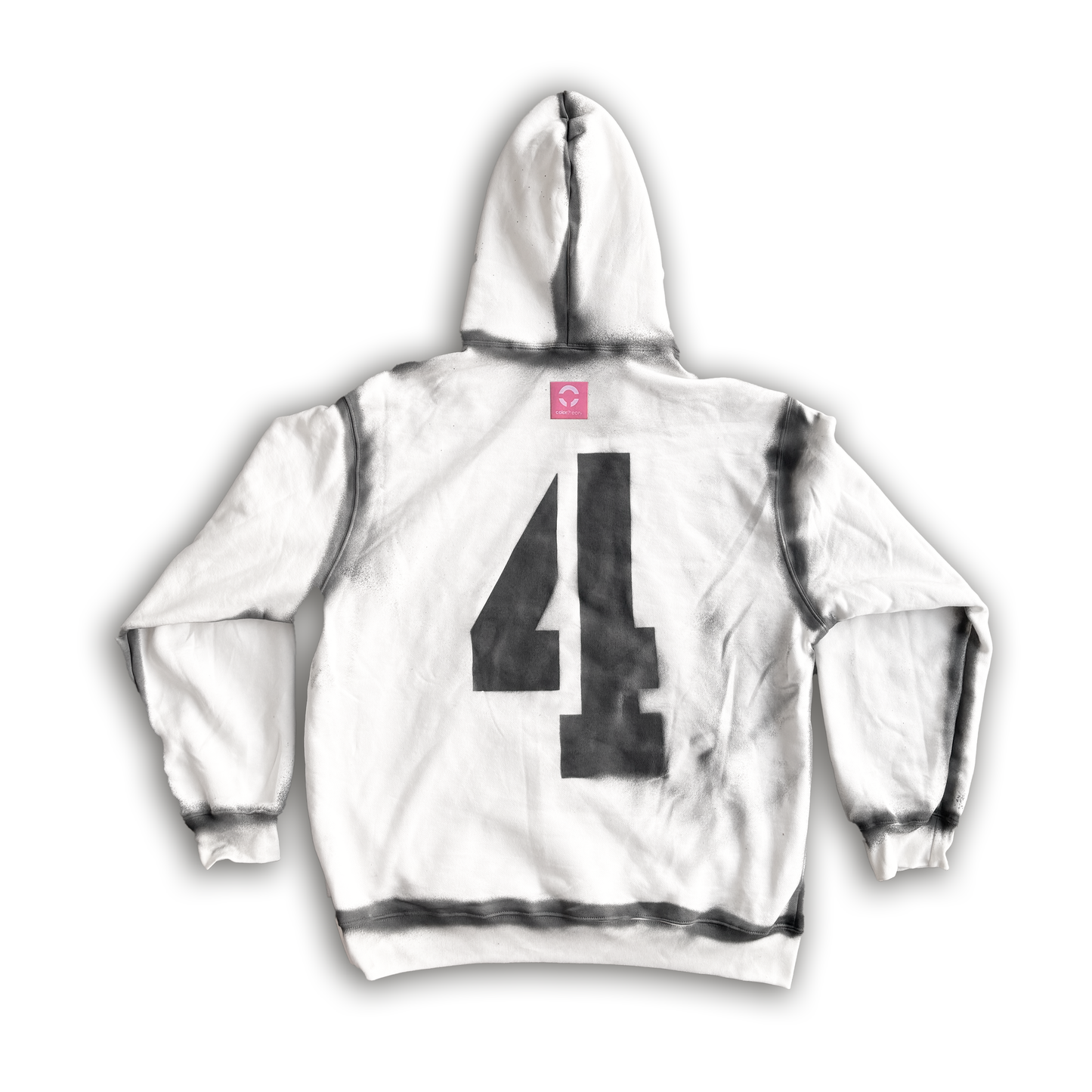 4 SPRAYED HOODIE - WHITE