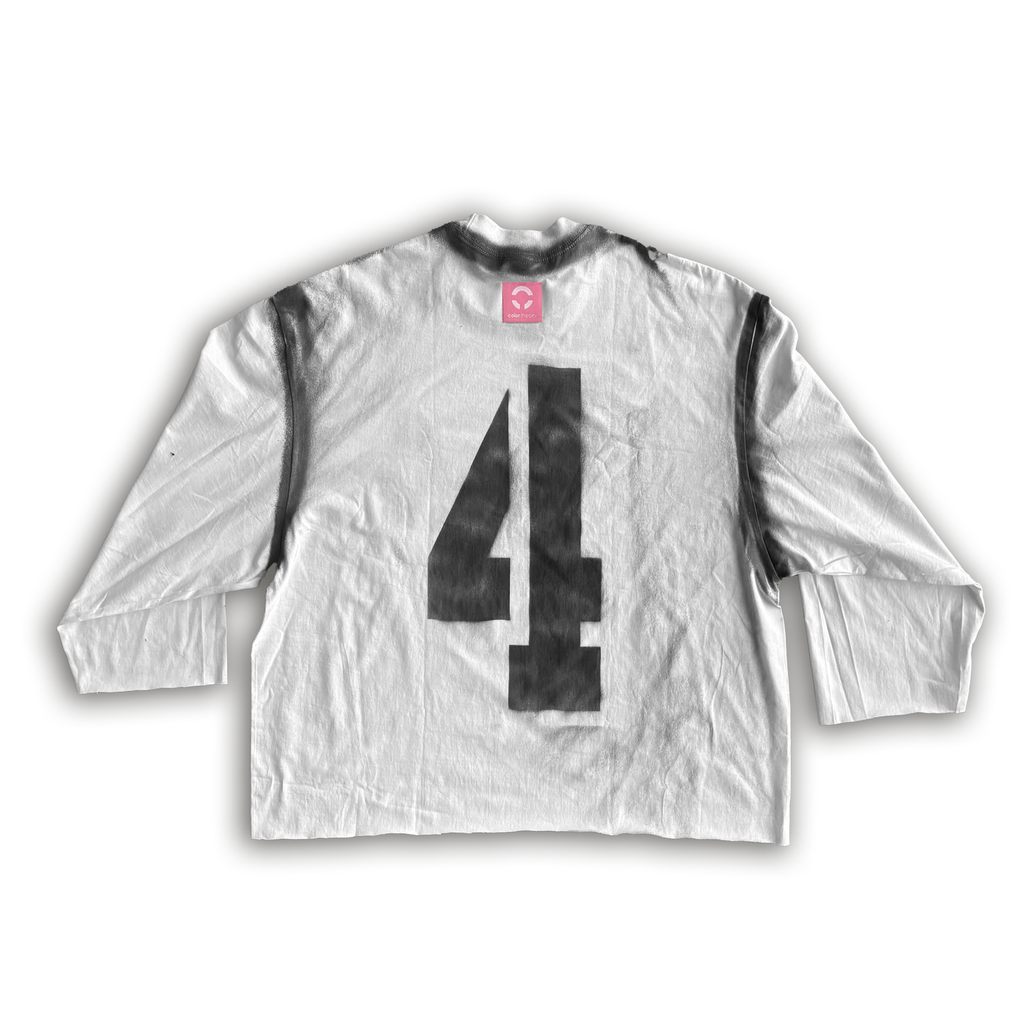 4 SPRAYED LONG SLEEVE - WHITE